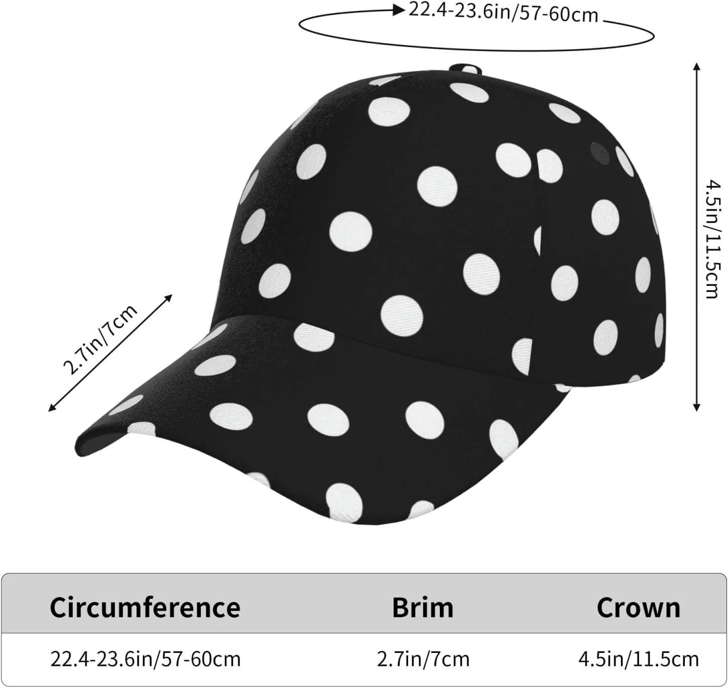 Red Polka Dots Baseball Hat Packable Adjustable Summer Travel Beach Sun Snapback Cap for Women and Men