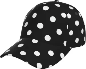 Red Polka Dots Baseball Hat Packable Adjustable Summer Travel Beach Sun Snapback Cap for Women and Men