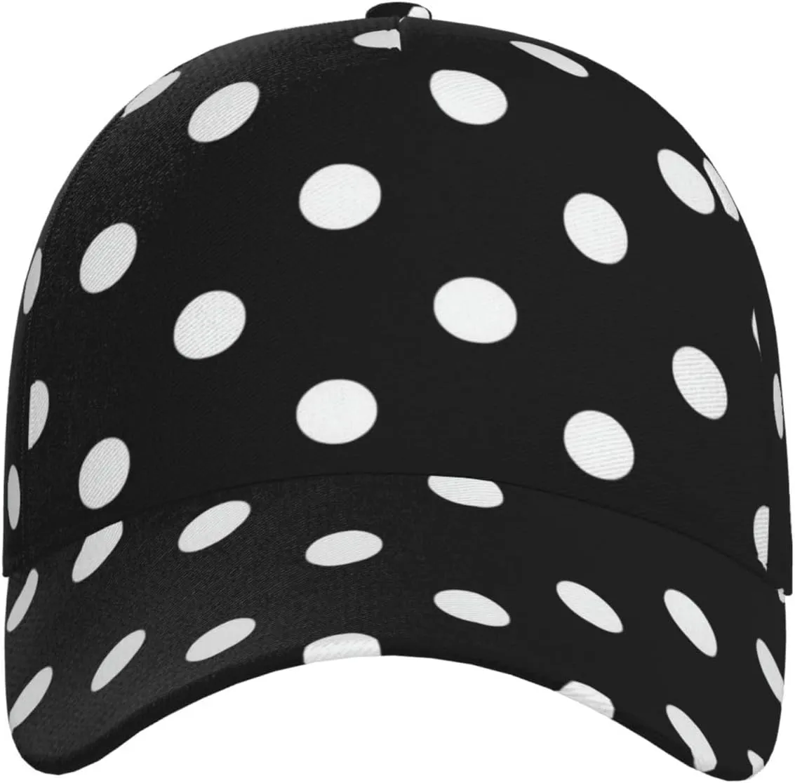 Red Polka Dots Baseball Hat Packable Adjustable Summer Travel Beach Sun Snapback Cap for Women and Men