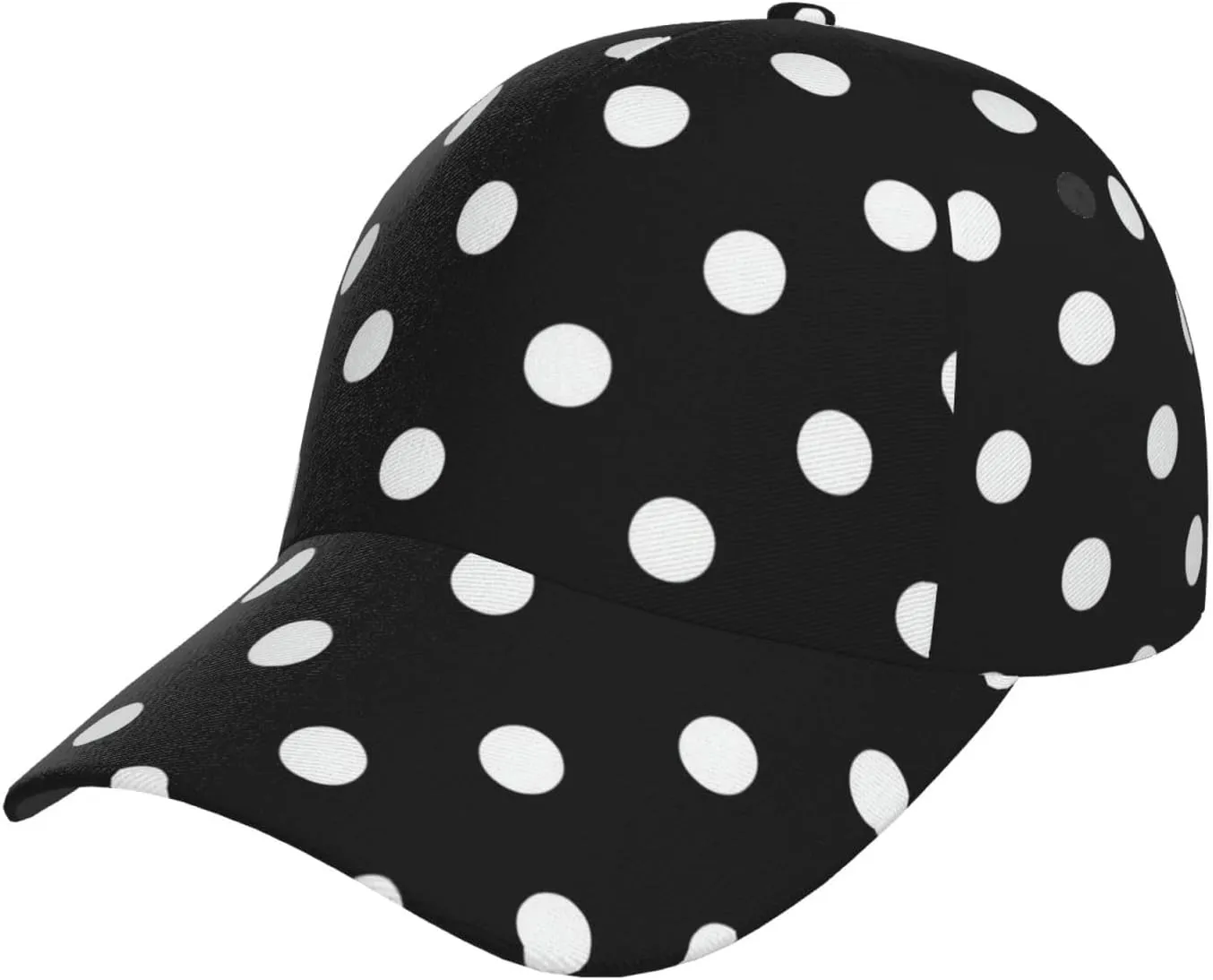 Red Polka Dots Baseball Hat Packable Adjustable Summer Travel Beach Sun Snapback Cap for Women and Men