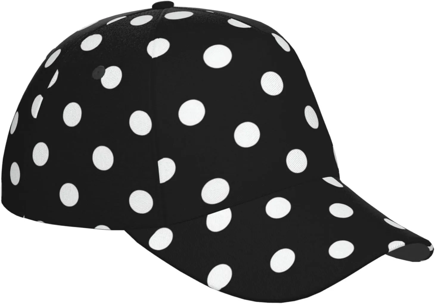 Red Polka Dots Baseball Hat Packable Adjustable Summer Travel Beach Sun Snapback Cap for Women and Men