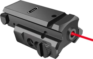 Red/Blue/Green Dot Laser Sight Compact Shockproof with Picatinny Weaver Rail for Pistol Handgun Gun Rifle USB Tup-C Charging Cable