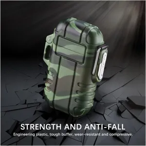 Refillable Butane Torch Lighter with Textured Rubber Casing - Double Burner & Waterproof - The Vintage Lighter