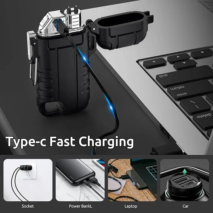 REIDEA Lighter Q5 Flexible Electric Lighter, USB Rechargeable Windproof Waterproof Flameless Arc Lighter for Candle, Aromatherapy, Camping, BBQ, and More