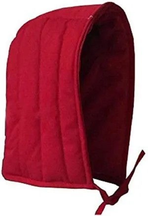 Renaissance Medieval Cotton Padded Armor Collar and Coif-Arming Cap Red