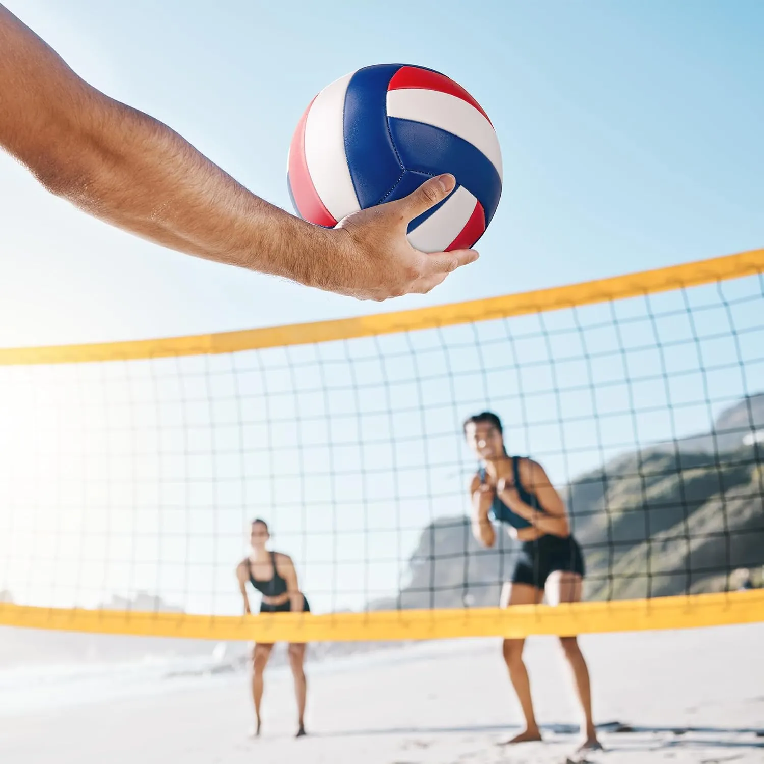 Richball Official Size 5 Volleyball, Waterproof Sports Training Play Volley Ball for Kids Teens Youth and Adults, Indoor Outdoor Beach Pool Gym Game Gift with Pump