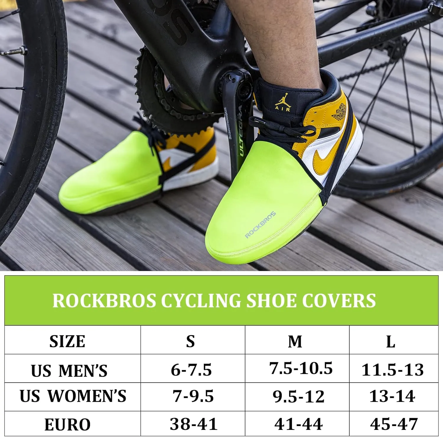 ROCKBROS Cycling Shoe Toe Covers Cold Weather Bike Overshoes Thermal Bicycle Shoe Toe Protector Cover Kevlar for Men Women
