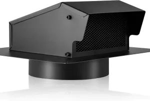 Roof Vent Cap 6 Inch,Roof Vents Cover Galvanized Steel Bathroom 6 Roof Exhaust Vent for Ventilation System-with Damper, Rainproof and Snowproof