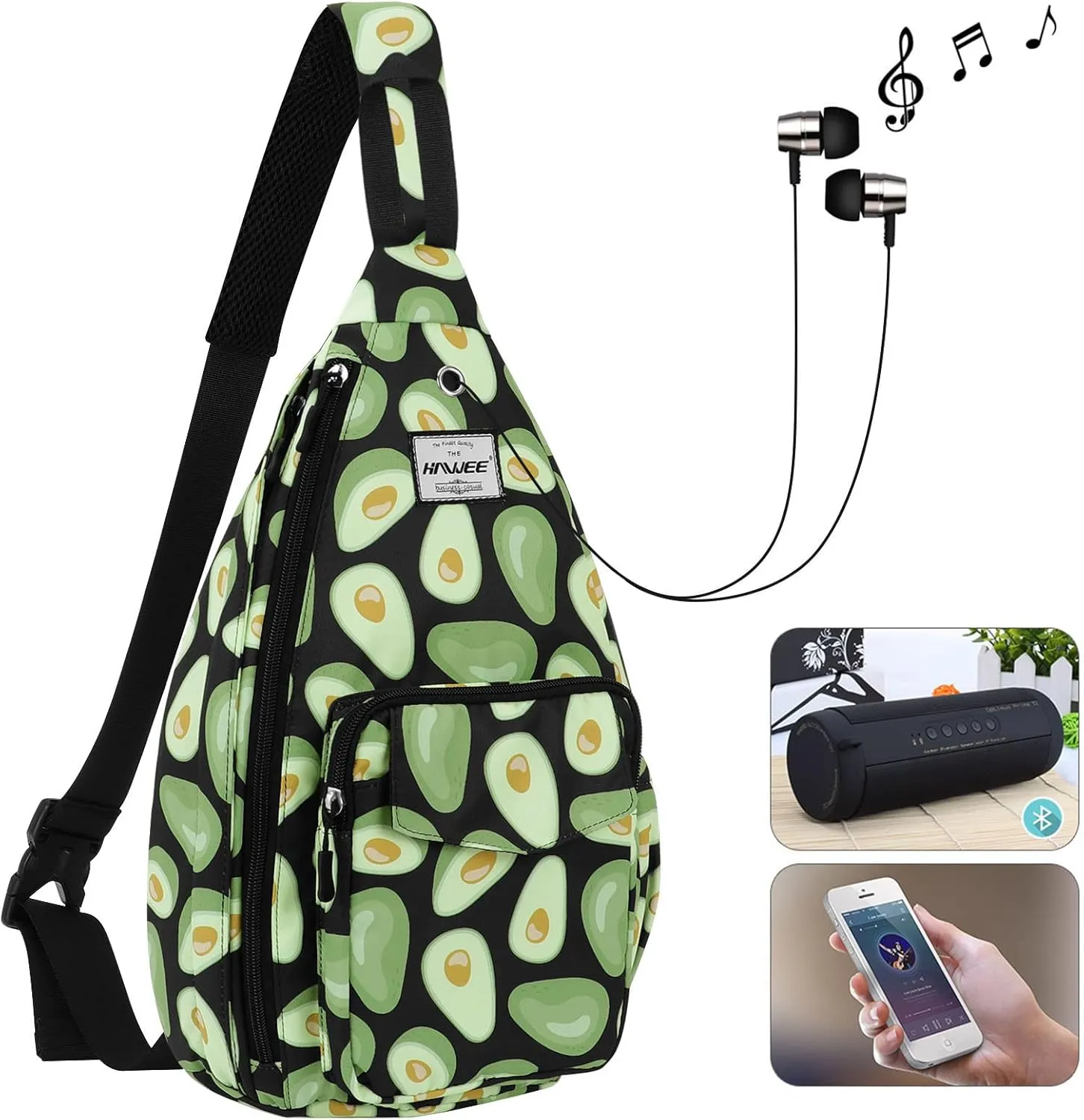Rope Sling Bag for Women Men Casual Cross Body Daypack Backpack Adjustable Strap Water Repellent for Travel/Sport