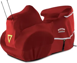 Rosefray Motorcycle Cover with Side Top Box Heavy Duty 600D Waterproof for Touring Models Harley Davidson Ultra Limited,Road Glide Limited, Gold Wing,Road Master,Indoor & Outdoor Storage Red