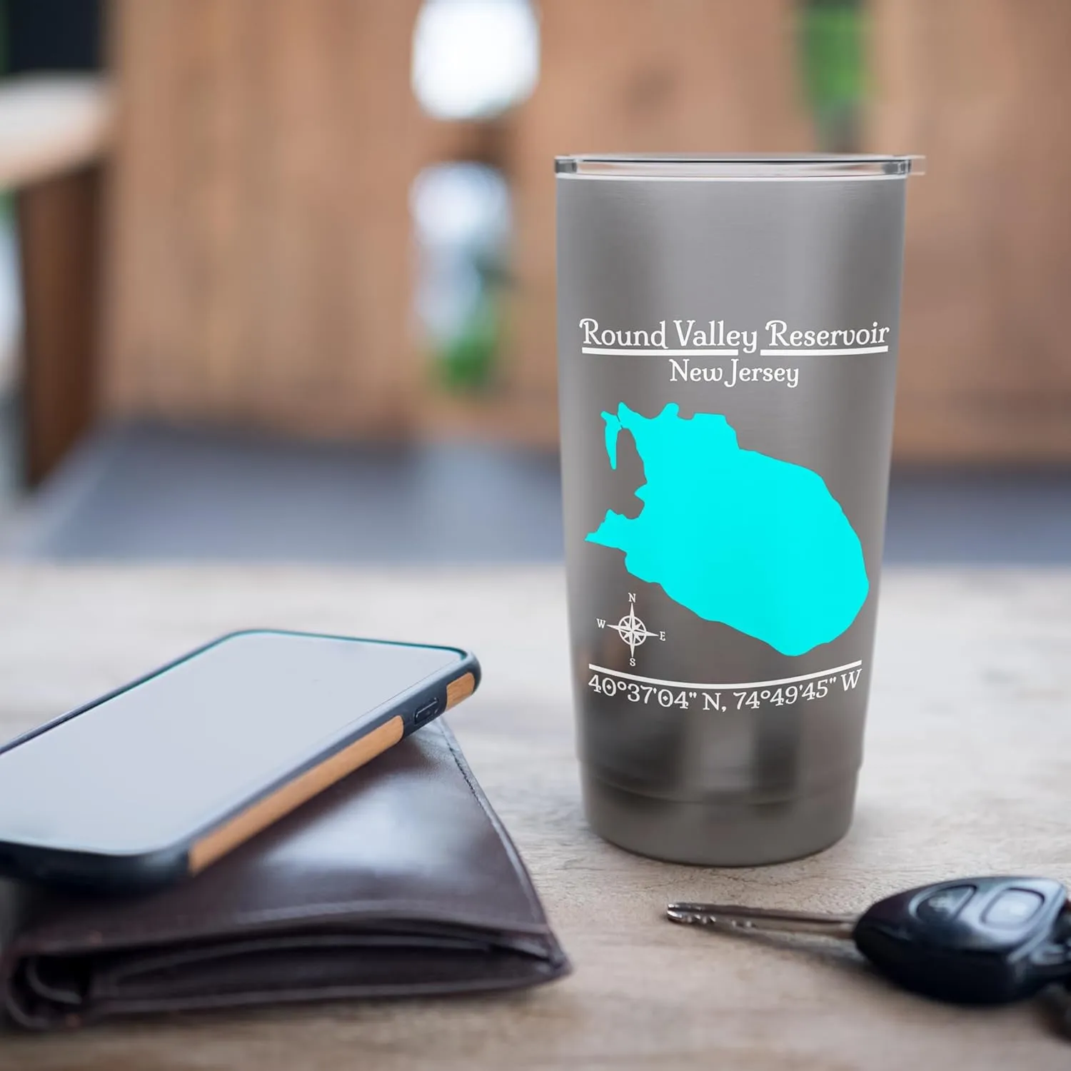 Round Valley Reservoir - New Jersey Stainless Steel Insulated Tumbler