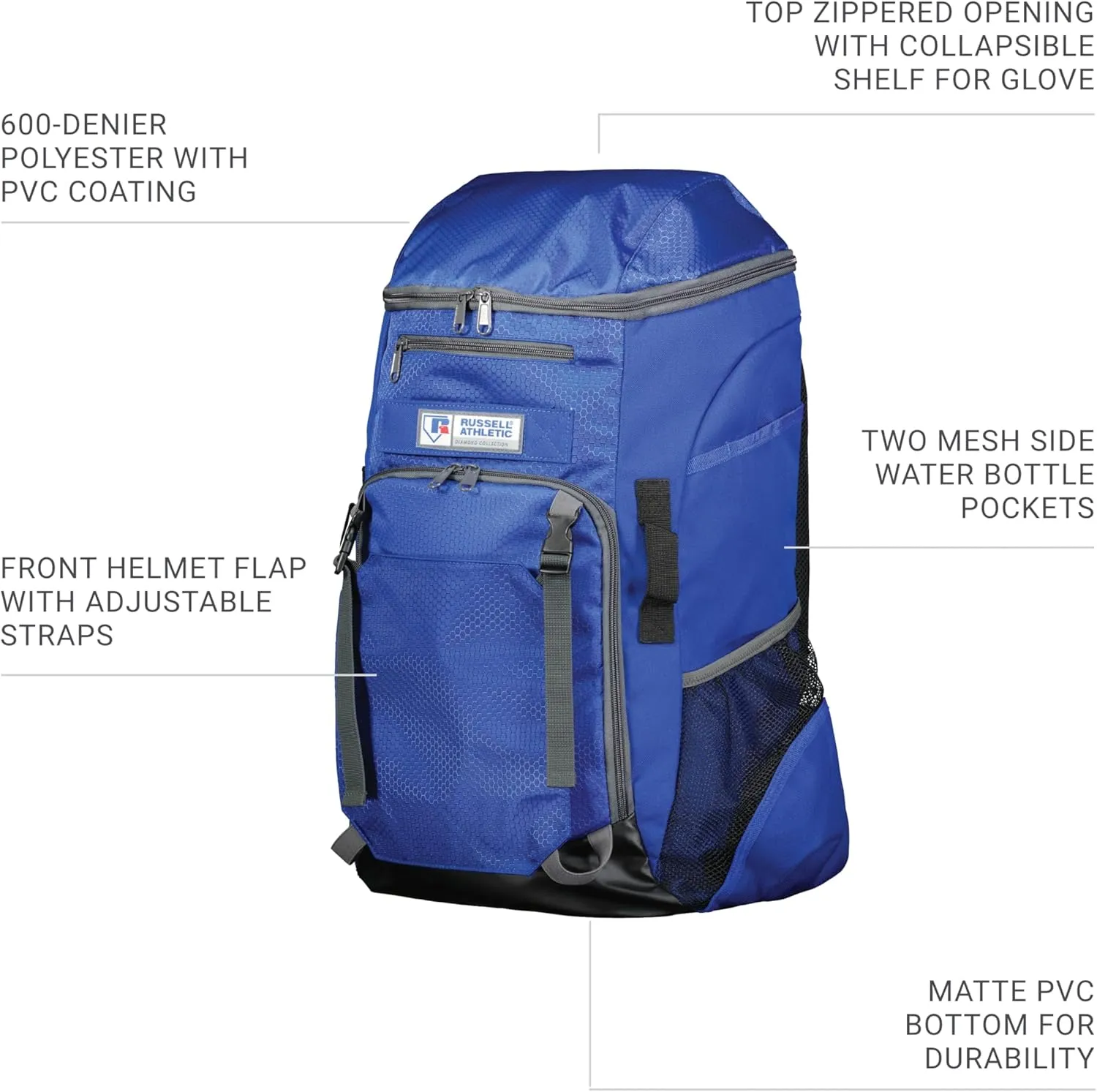 Russell Athletic Diamond Gear Backpack Royal OS