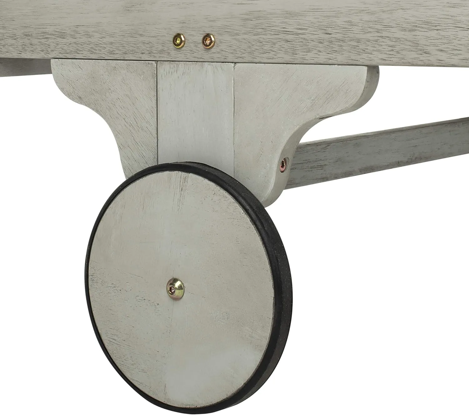 SAFAVIEH Outdoor Collection Newport Grey / Beige Cushion Built-in Side Table Adjustable Chaise Lounge Chair