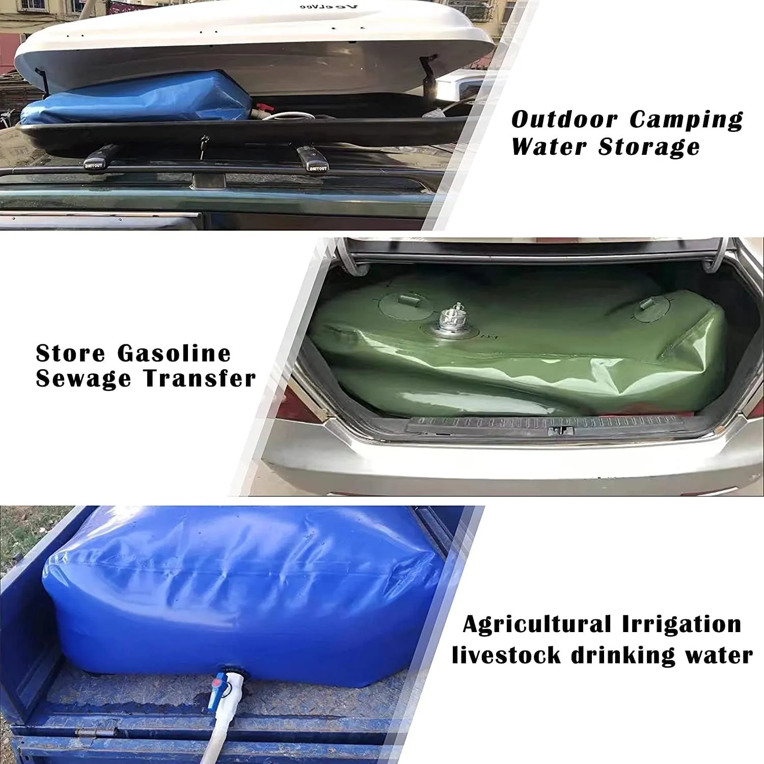 SAFWEL Emergency Water Bladder Tanks Tear-Resistant Water Bag with Faucet, Water Resources Emergency Water Tank for Building Camping, Water Storage Bladder Tank Bag (Size : 4.5x1x1m/4500L/1188Gallon