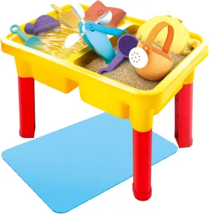 Sand and Water Table for Toddlers 3in1 Indoor & Outdoor Sensory Bin for Kids Portable Baby Table with Cover and Toddler Beach Toys