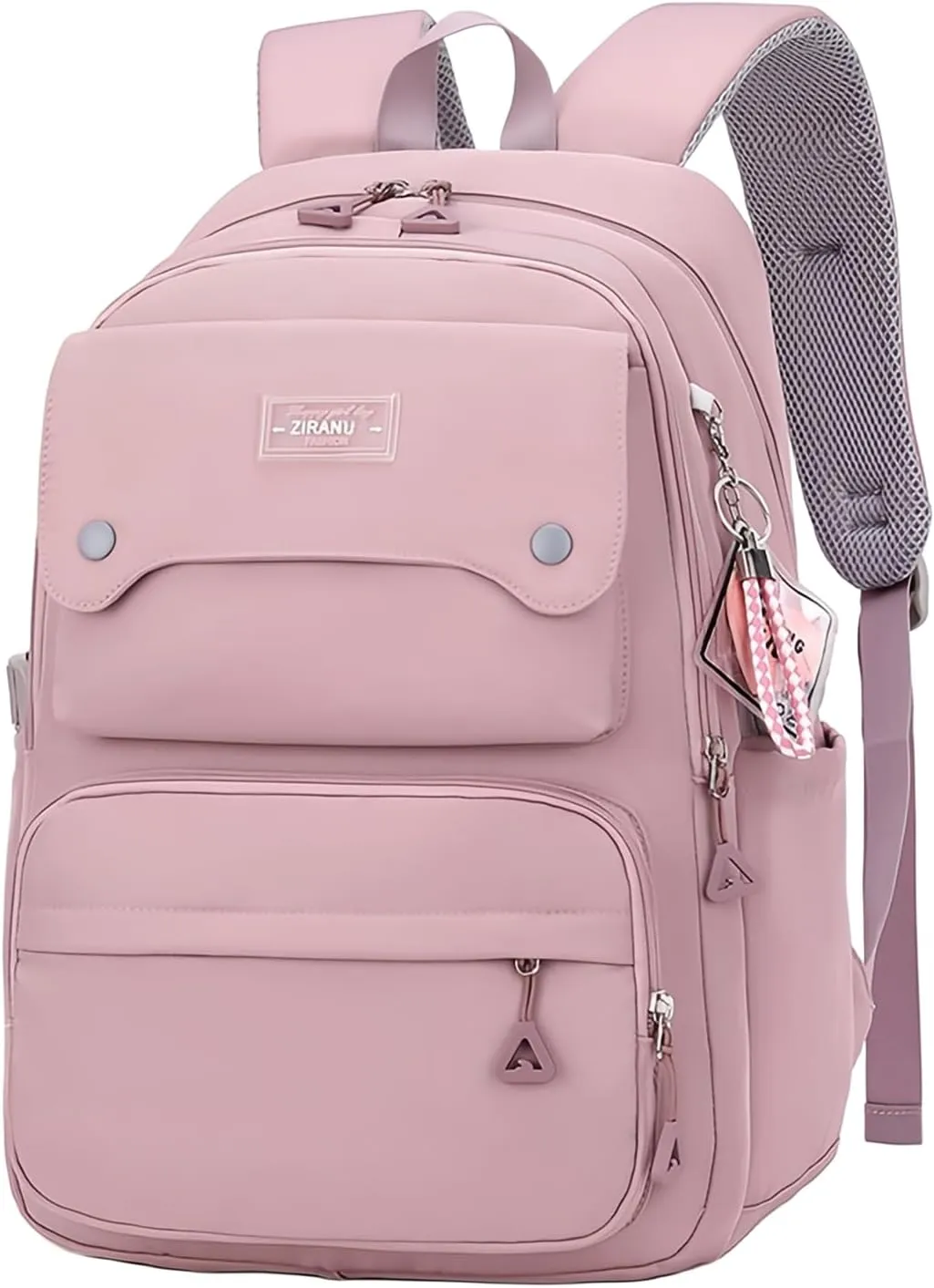 School Backpack for Teens Girls Solid Color, Multi-pocket School Bag Girls Backpack for Kids