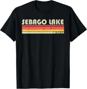SEBAGO LAKE MAINE Funny Fishing Camping Summer Gift T-Shirt