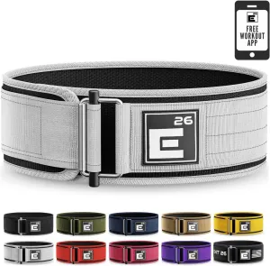 Self-Locking Weight Lifting Belt - Premium Weightlifting Belt for Serious Functional Fitness, Weight Lifting, and Olympic Lifting Athletes - Lifting Support for Men and Women - Deadlift Training Belt