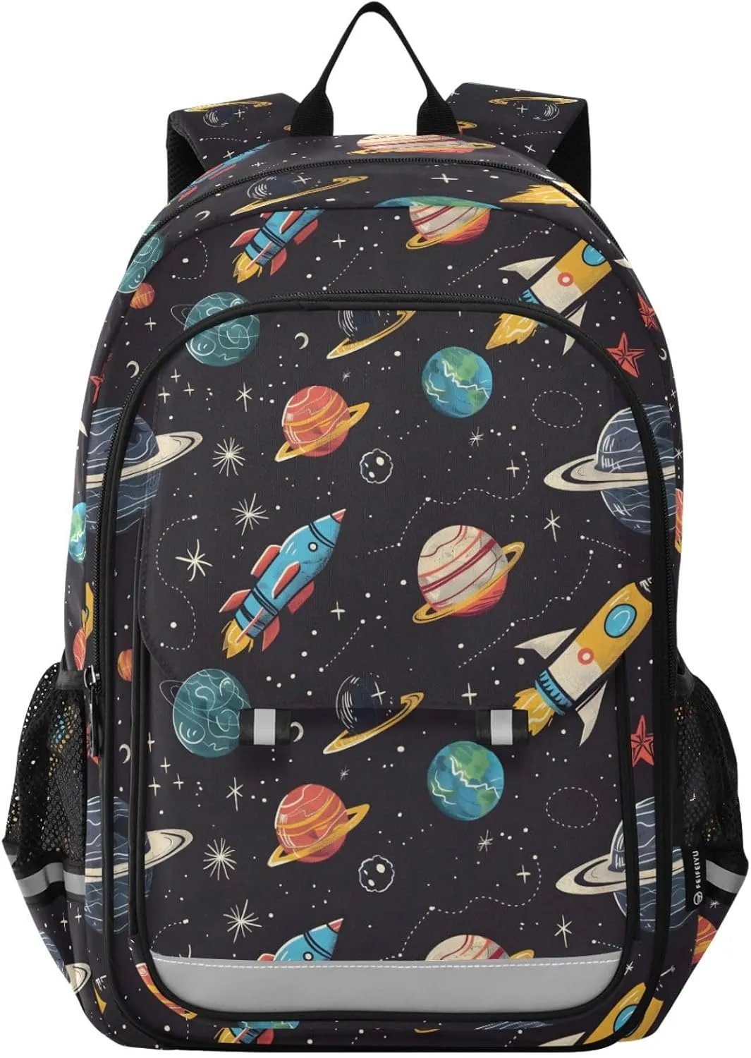 senya School Backpack Kids College Rucksack Travel Bookbag Fashion Back Pack Girls Boys Rockets Planets Solar Galaxies