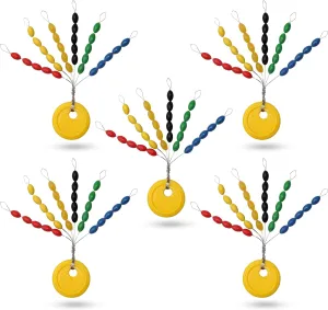 SILANON Fishing Bobber Stoppers Rubber Bobber Beads Stopper 30 in 1 Oval Float Sinker Stops Colorful Fishing Bobber Space Beans for Rigging Size SS,S,M,L,LL