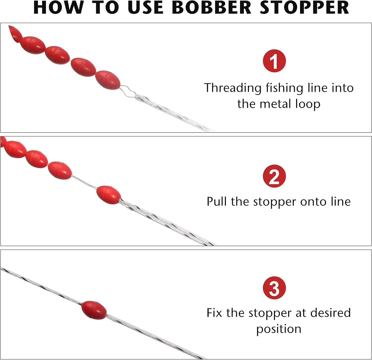 SILANON Fishing Bobber Stoppers Rubber Bobber Beads Stopper 30 in 1 Oval Float Sinker Stops Colorful Fishing Bobber Space Beans for Rigging Size SS,S,M,L,LL