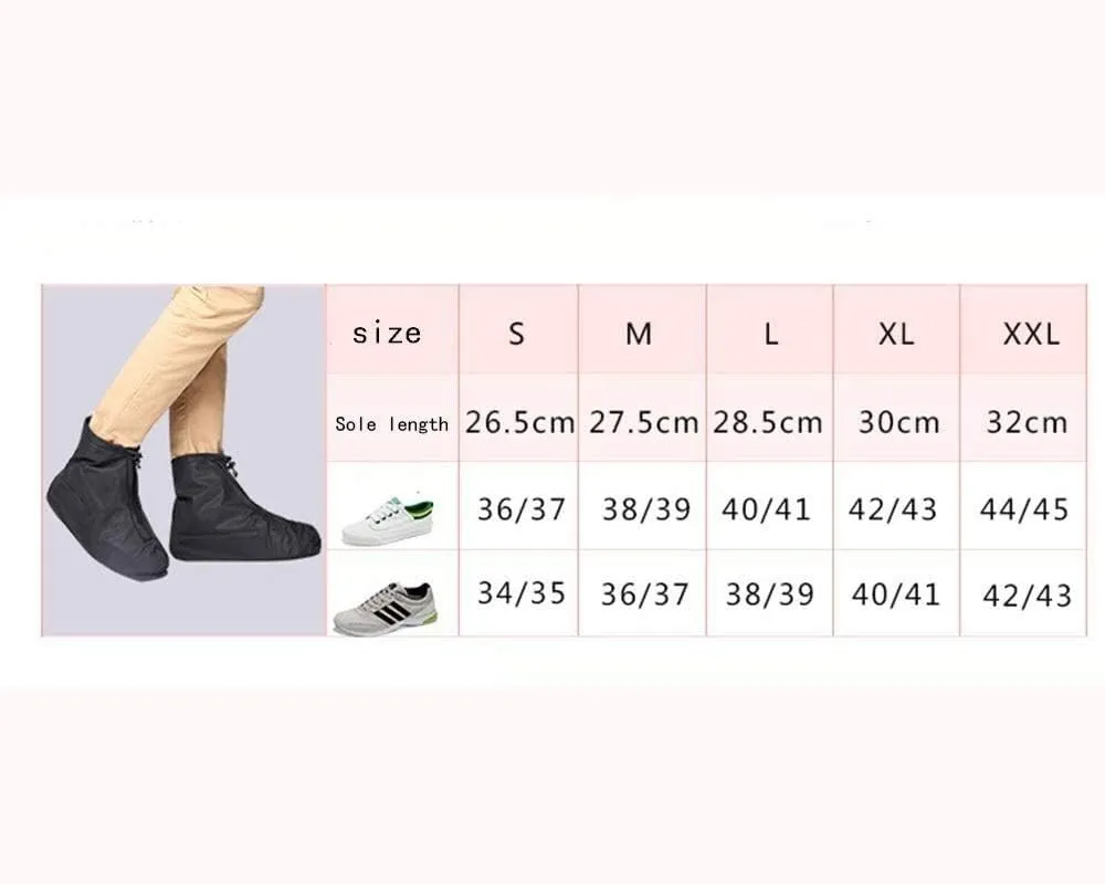 Silicone Waterproof Shoes Covers Cycling Shoe Cover Men's and Women's Shoes Waterproof, Rainproof Rain Boots Non-Slip Thick Wearable Children's Rain Boots Gaiters (Size : B(M))