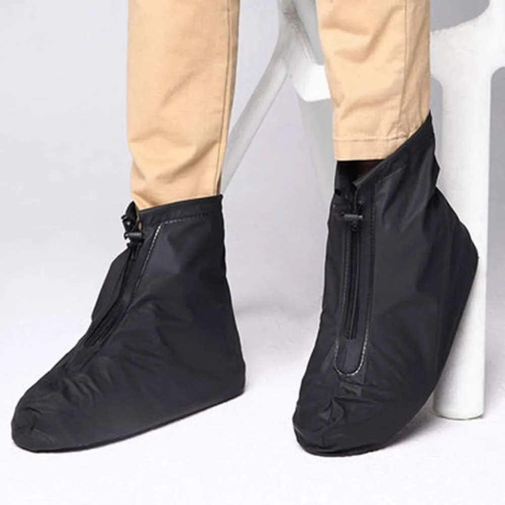Silicone Waterproof Shoes Covers Cycling Shoe Cover Men's and Women's Shoes Waterproof, Rainproof Rain Boots Non-Slip Thick Wearable Children's Rain Boots Gaiters (Size : B(M))