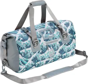 Skog Å Kust Duffelsak Heavy Duty Waterproof Duffel - Gear Bag for Sports, Travel, & More - 40L Waves