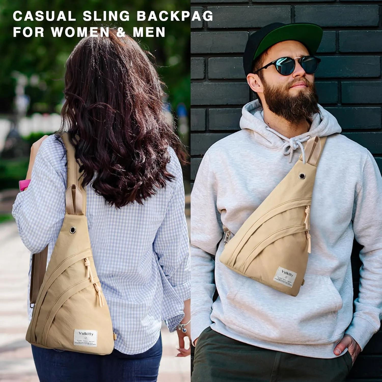 Sling Bag Crossbody Daypack for Men & Women Shoulder Bag for Hiking, Travelling, outdoors, Sports, Cycling, Casual