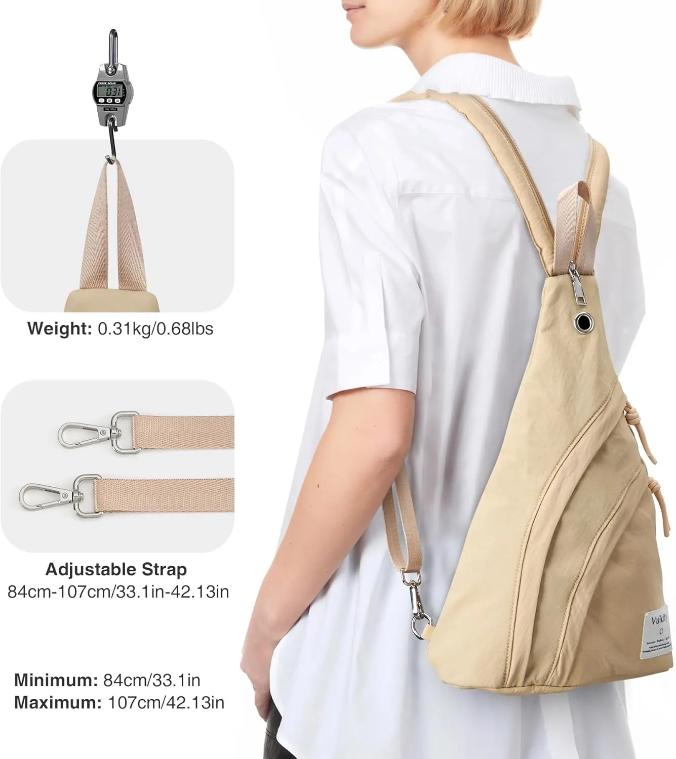 Sling Bag Crossbody Daypack for Men & Women Shoulder Bag for Hiking, Travelling, outdoors, Sports, Cycling, Casual