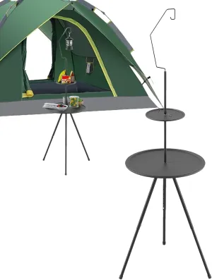 Small Folding Table, Folding Camping Table | Portable Camping,Garden Picnic Supplies, Compact Indoor Beach Camp Accessories A