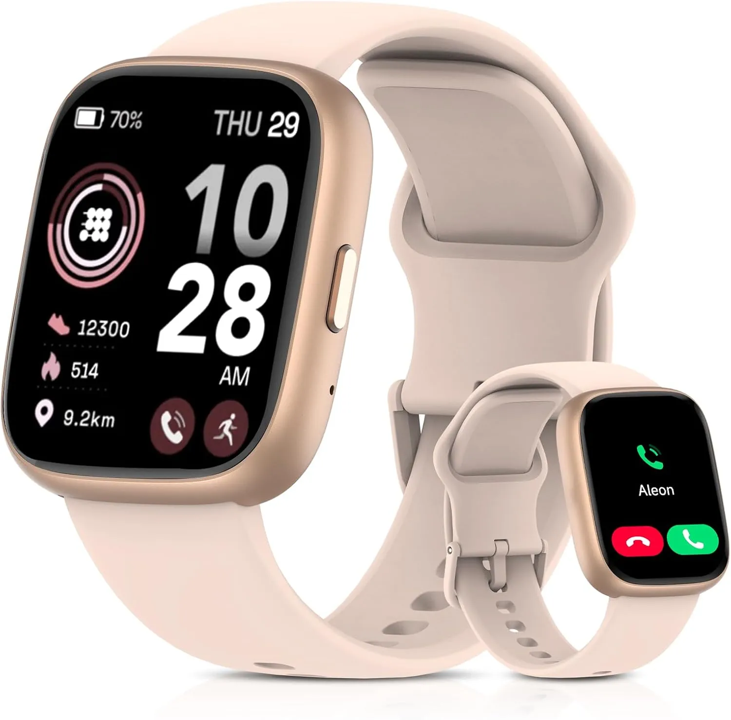 Smart Watch for Men Women, Bluetooth Calling, 1.83" HD Touch Screen Fitness Tracker, 100  Sports Modes, DIY Dial, Sleep Steps Monitor, IP68 Waterproof, Compatible with Android & iOS