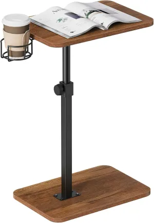Snughome Sofa Tray Table 360°Rotatable, Sofa Arm Side Table for Eating, Adjustable End Tables for Small Spaces, TV Tray Tables for Living Room, Office, Bedroom