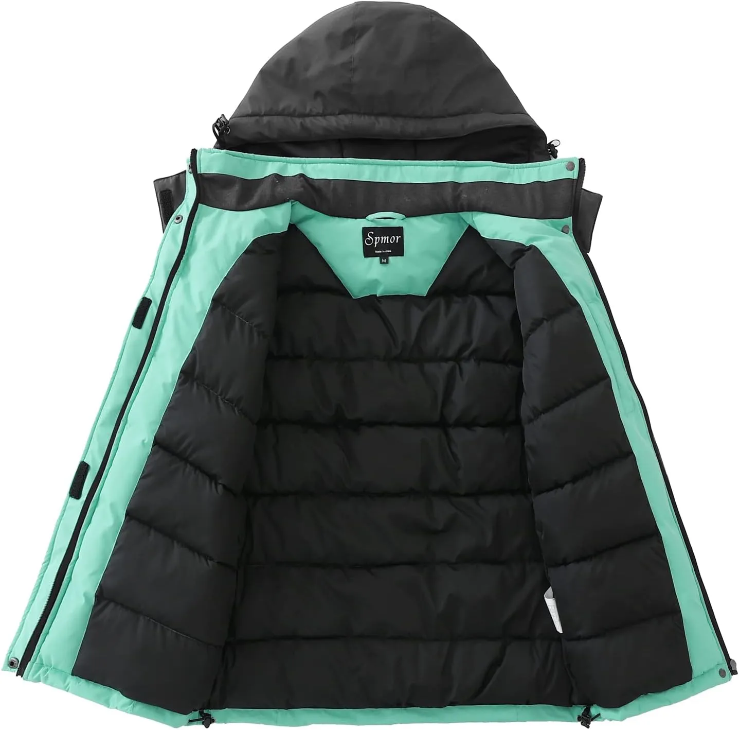 Spmor Women's Waterproof Ski Jacket Hooded Snowboard Coat Warm Winter Snow Jackets