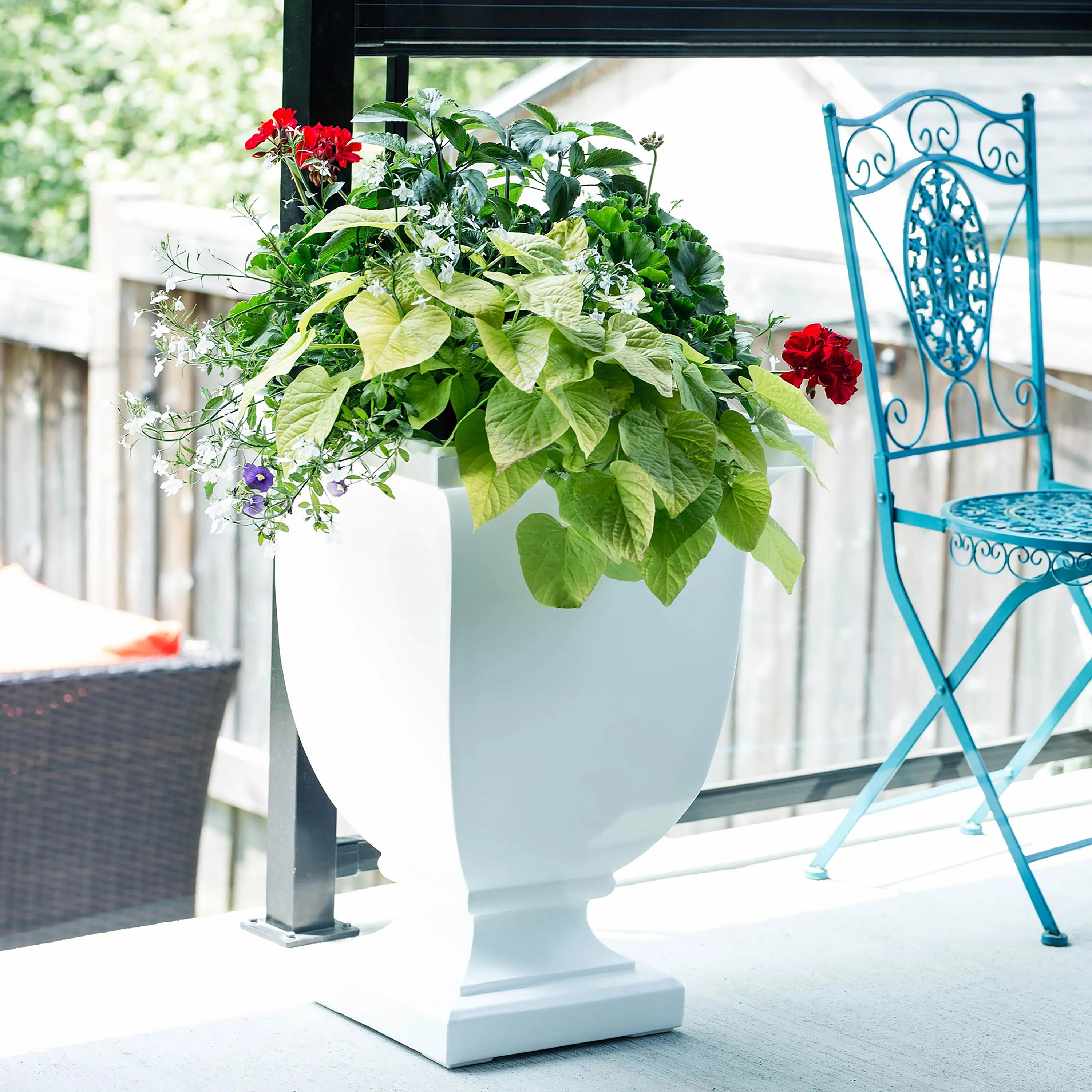 St. Augustine Self-Watering Tall Planter