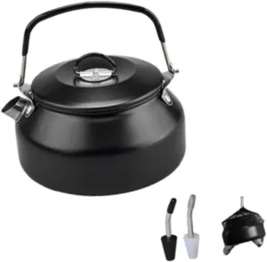 Stainless Steel Kettle, Camping Kettle Teapot, Compact Outdoor Large Capacity Mini Portable Kettle,
