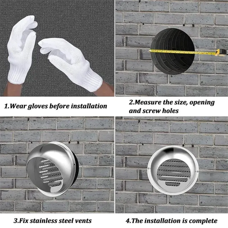 Stainless Steel Rainproof Vent Grille Cover
