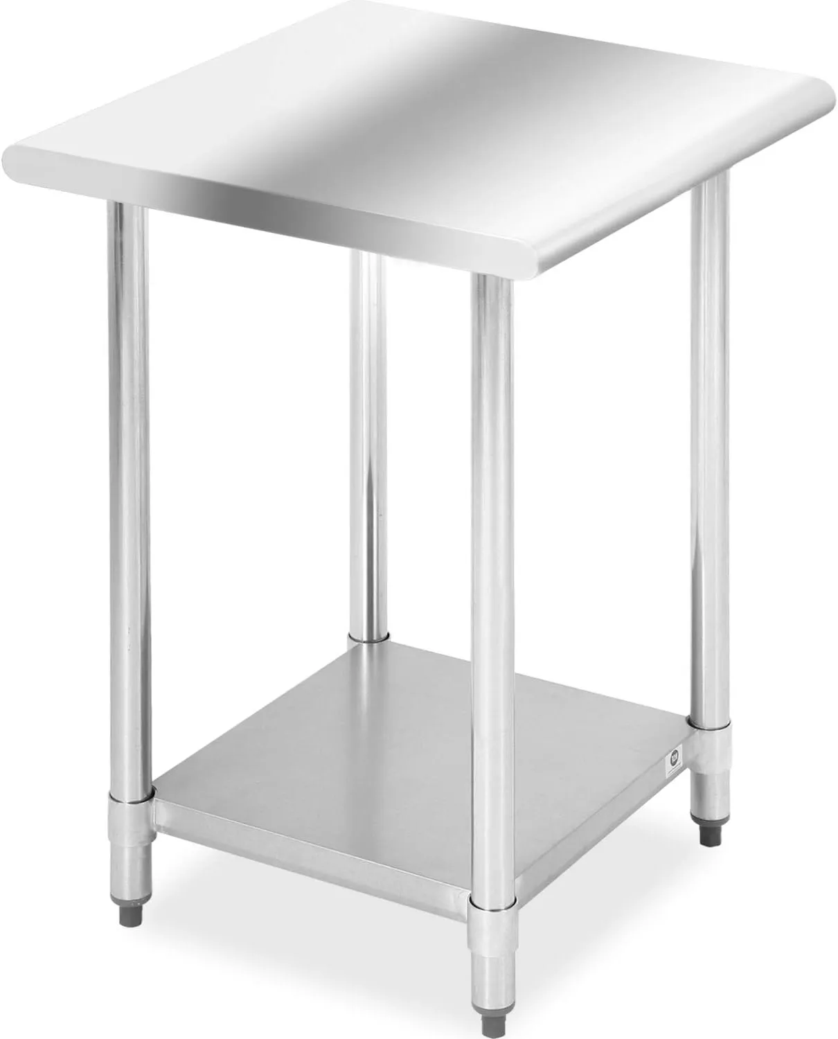 Stainless Steel Work Table Metal Utility Tables Commercial Kitchen NSF with Adjustable Table Toot,24Wx24L