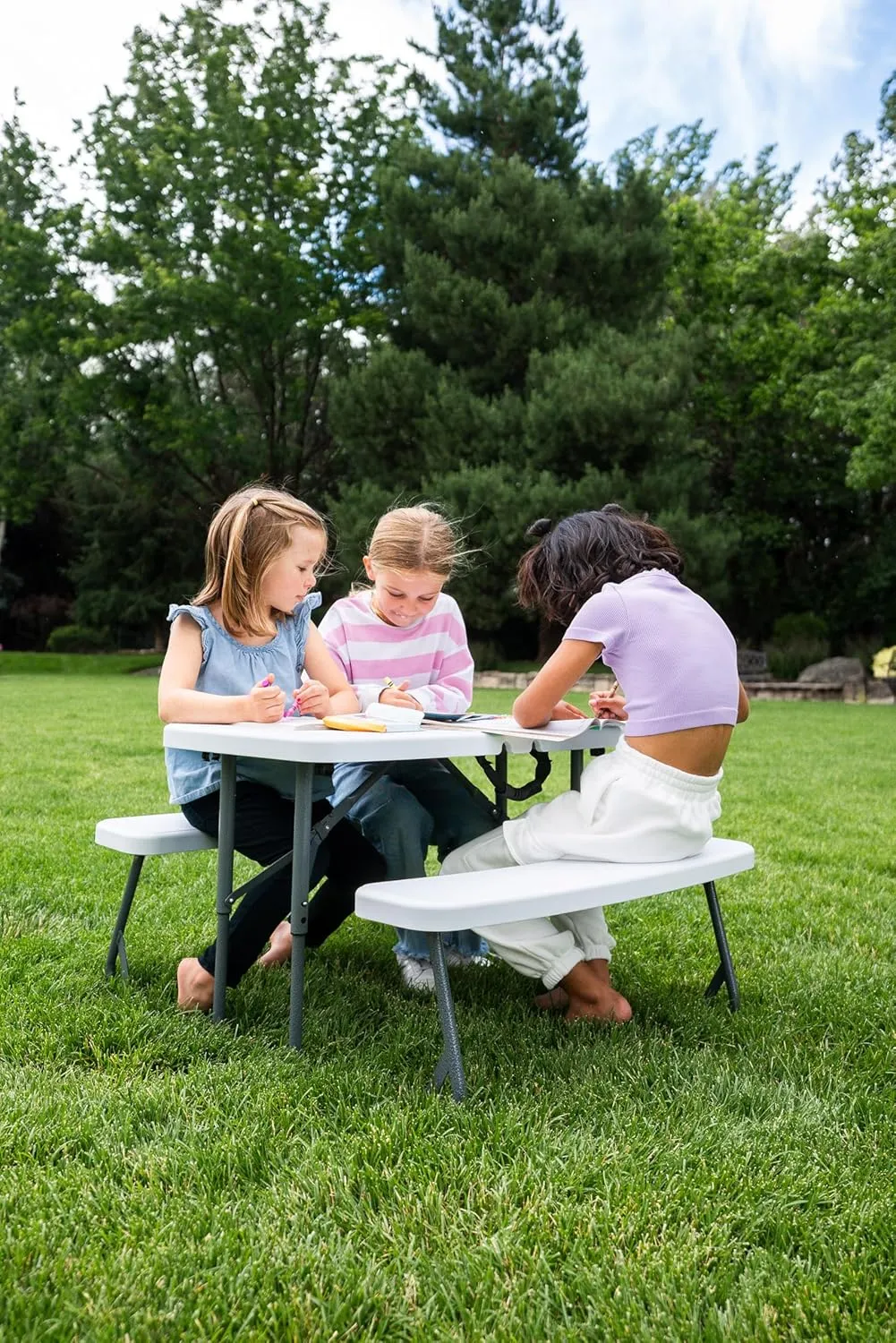 Stansport Compact Kids Picnic Table (G-940), White