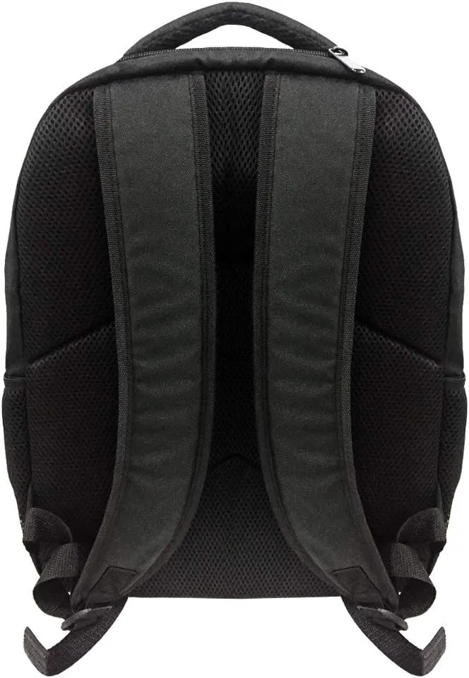 STAR WARS BLACK MANDALORIAN BACKPACK 18 INCH AIR MESH PADDED BAG (Mando Child and the Sun)