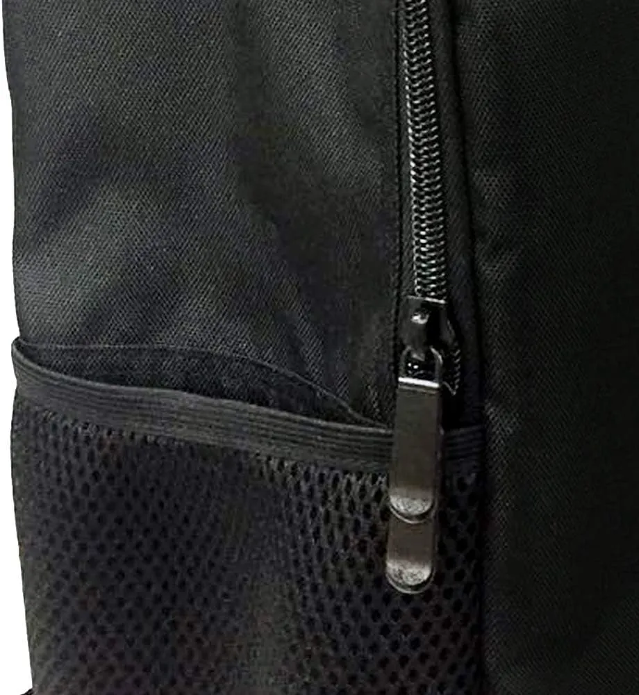 STAR WARS BLACK MANDALORIAN BACKPACK 18 INCH AIR MESH PADDED BAG (Mando Child and the Sun)