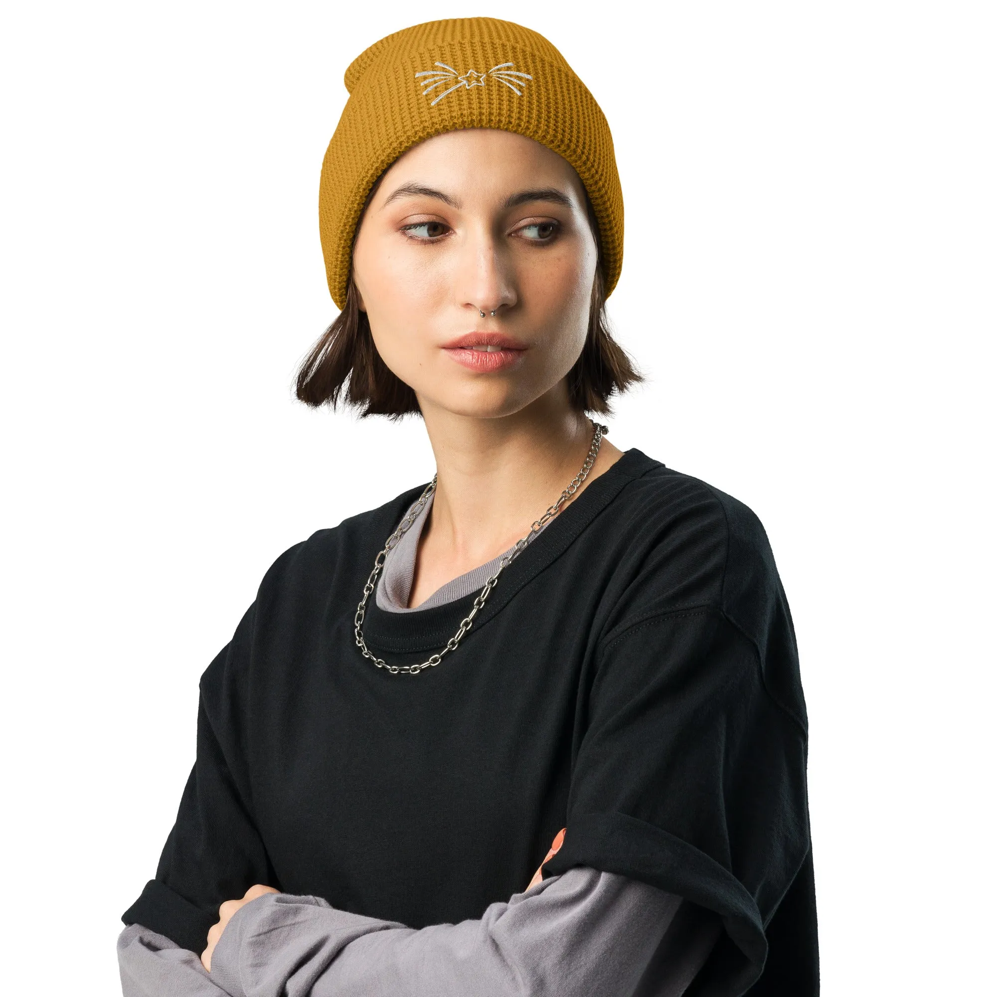 Stargazing Memories Woven - The Falling Star Waffle Beanie