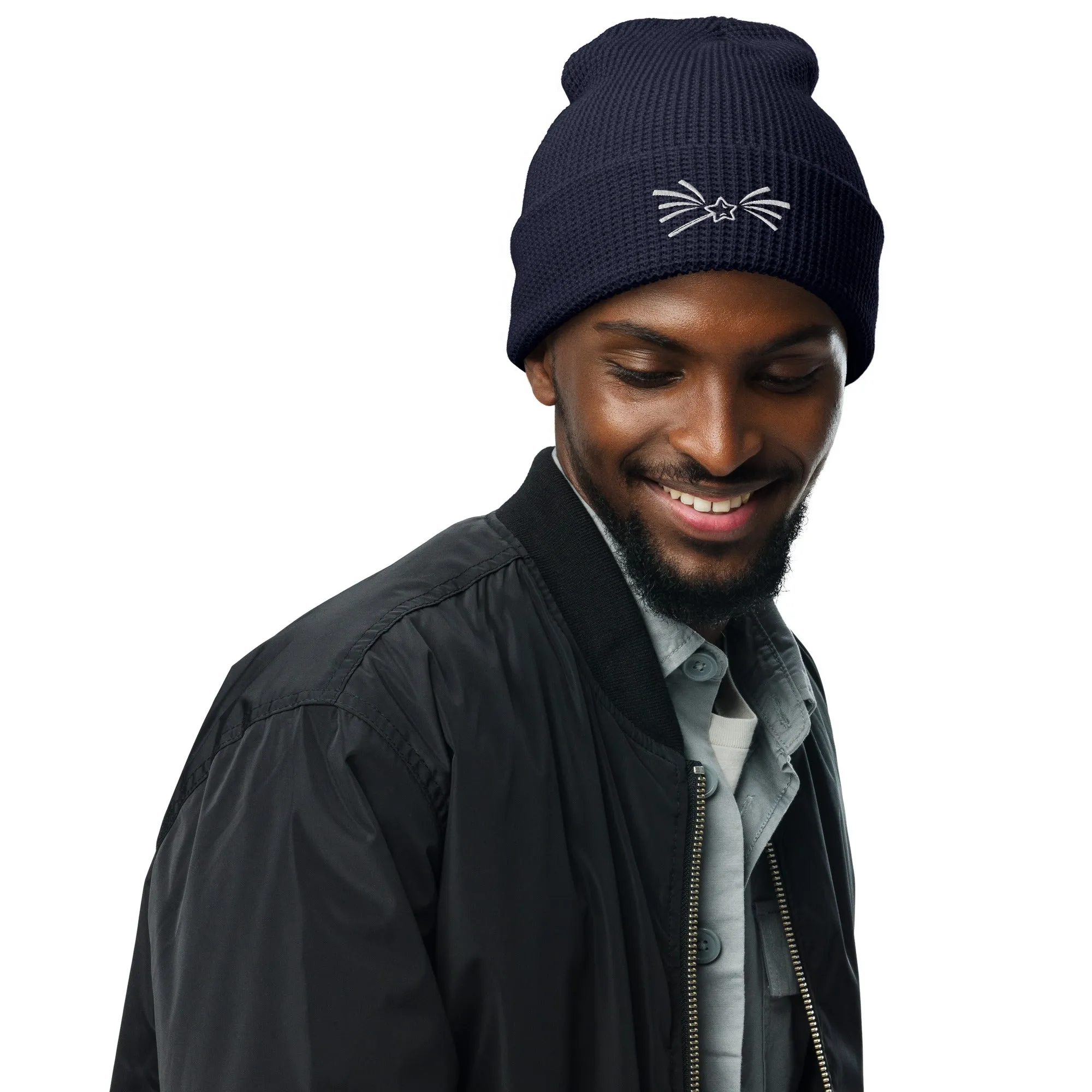 Stargazing Memories Woven - The Falling Star Waffle Beanie