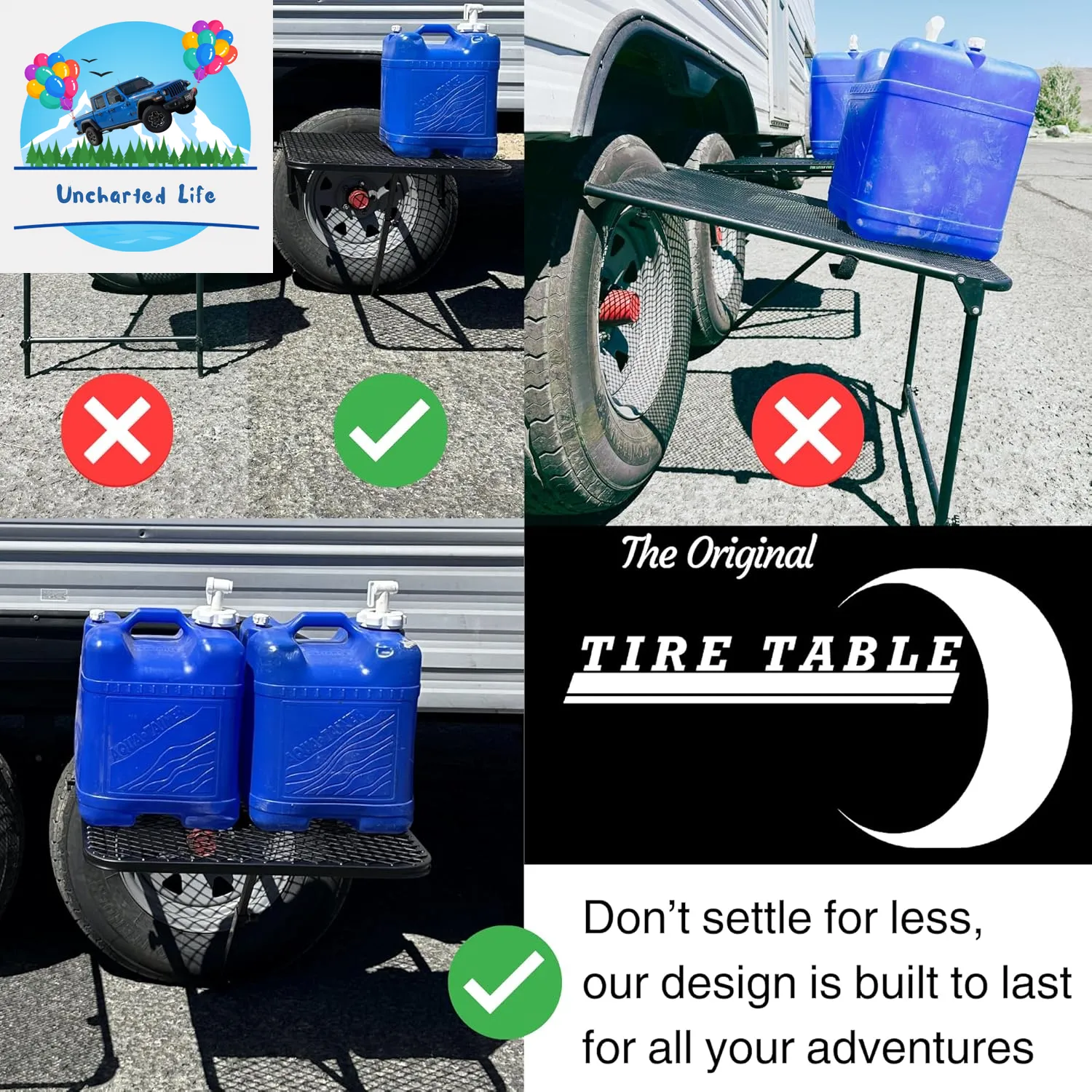 Sturdy Vehicle-Mounted Outdoor Table for Camping