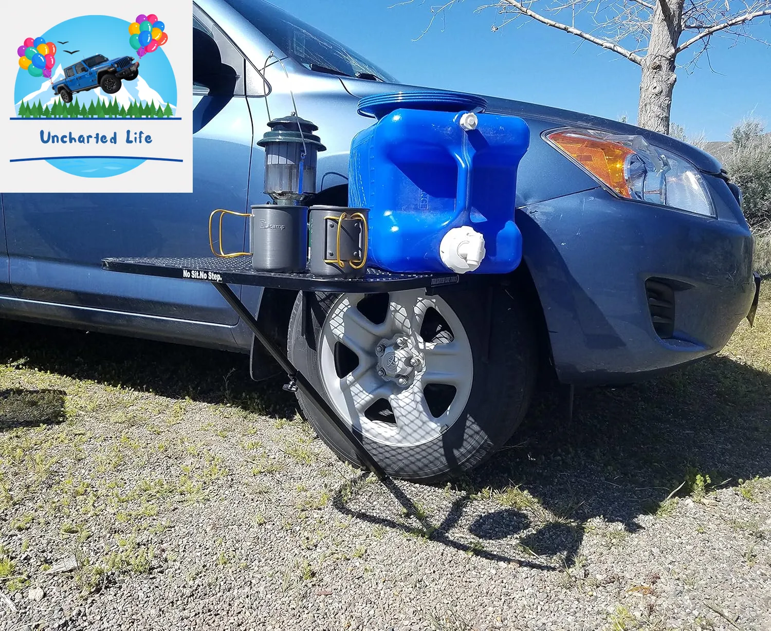 Sturdy Vehicle-Mounted Outdoor Table for Camping