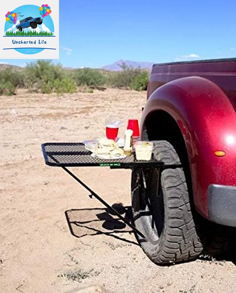 Sturdy Vehicle-Mounted Outdoor Table for Camping