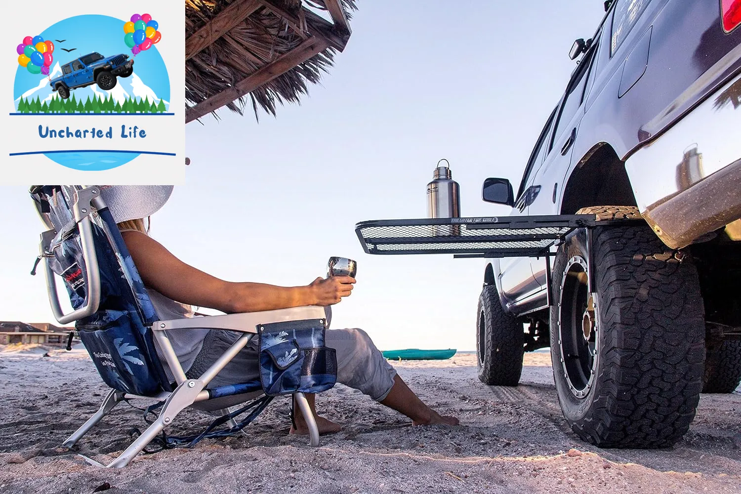 Sturdy Vehicle-Mounted Outdoor Table for Camping
