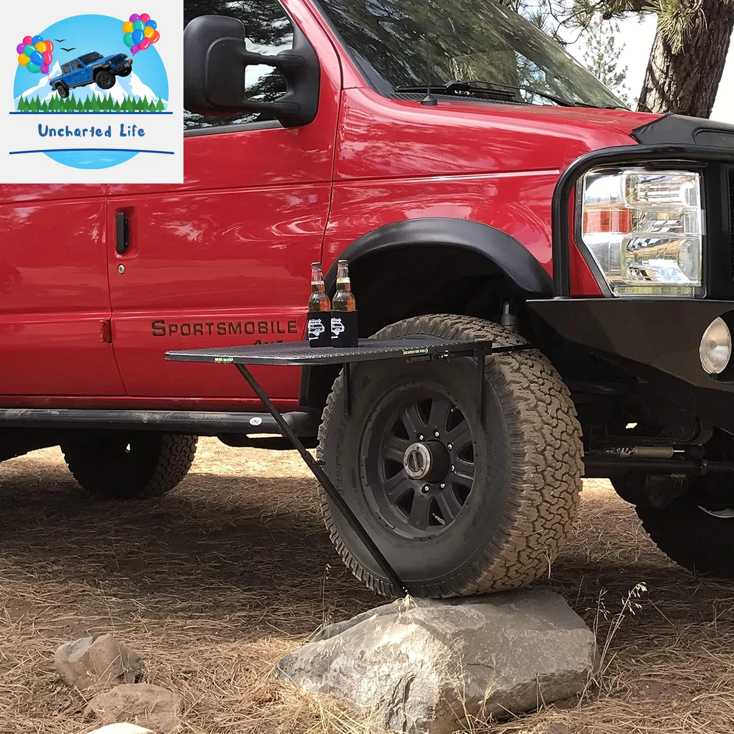 Sturdy Vehicle-Mounted Outdoor Table for Camping