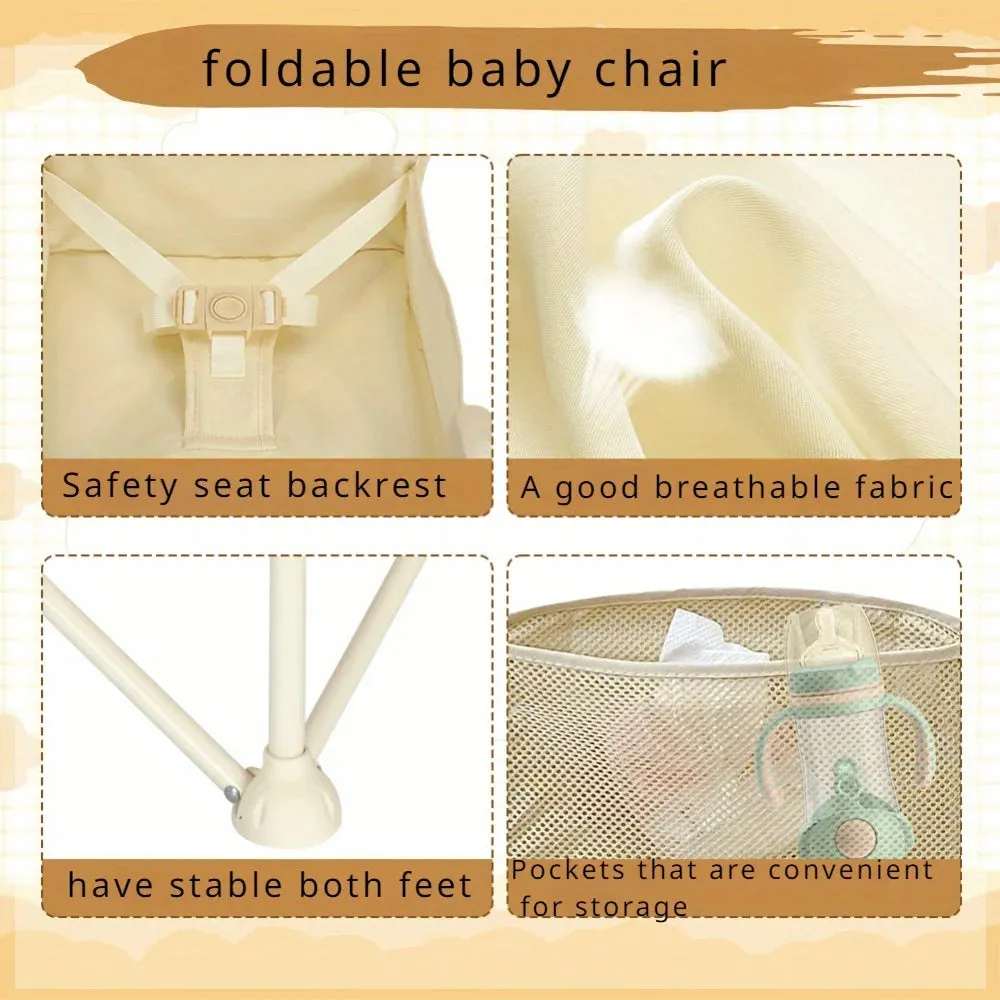 Stylish and Durable High Chair with Adjustable Footrest and Detachable Cushion for Comfortable Feeding