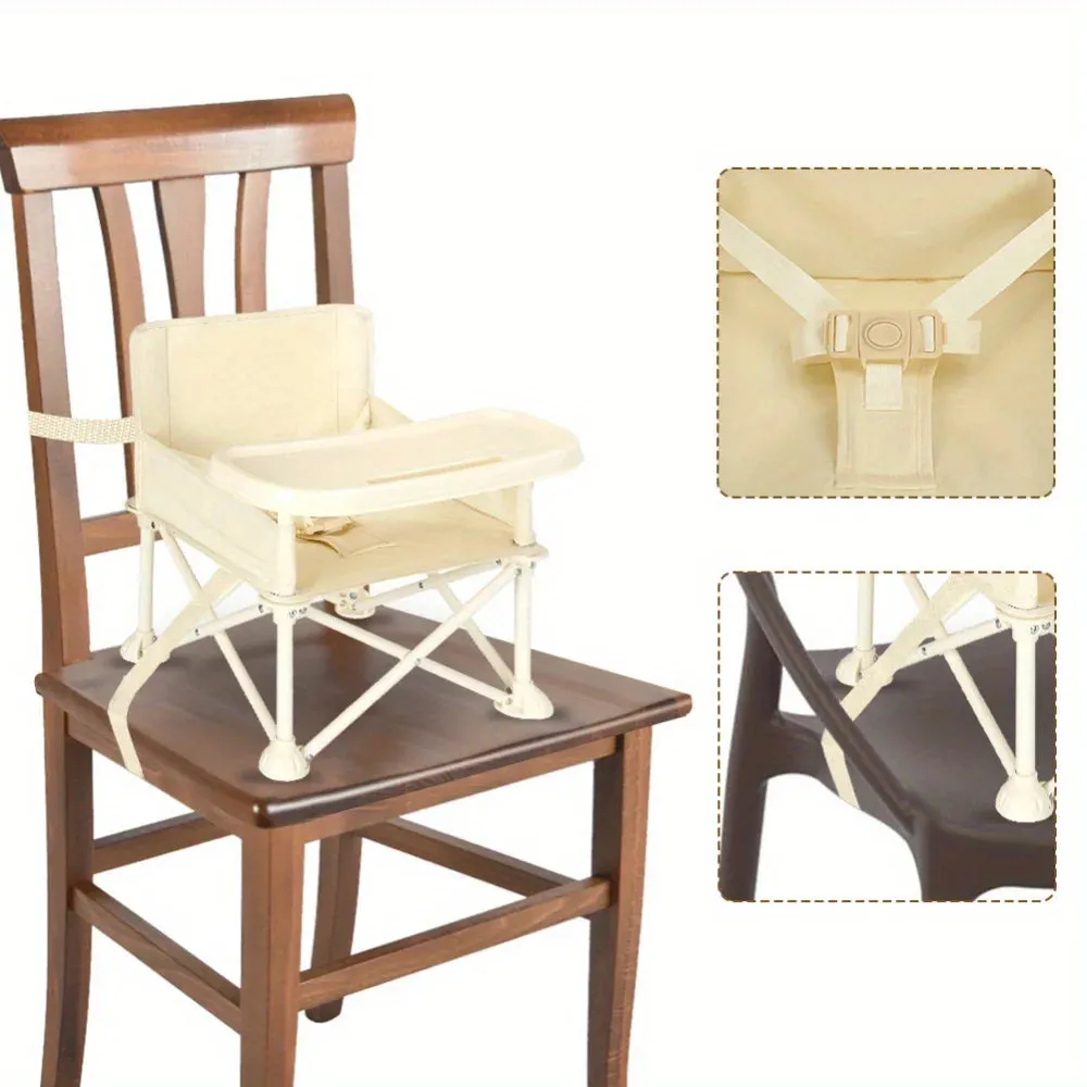 Stylish and Durable High Chair with Adjustable Footrest and Detachable Cushion for Comfortable Feeding